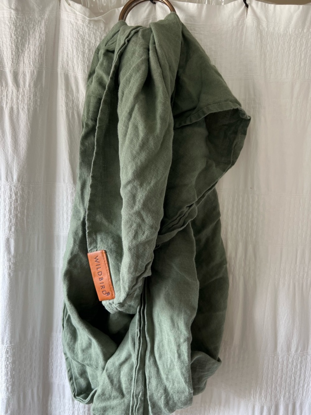 Wildbird Olive Green Linen ring sling